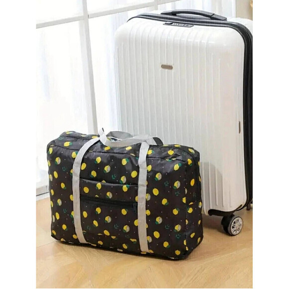 Lemon Pattern Foldable Travel Bag - Picture 2 of 5